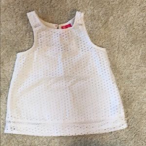 Little girls Lilly Pulitzer white tank top
